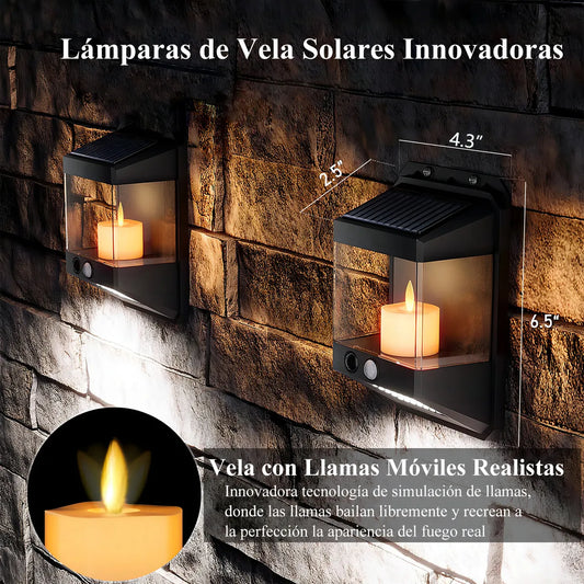 Lámpara Solar Exterior para Jardín con Sensor de Luz y 40 LEDs - Metacompras