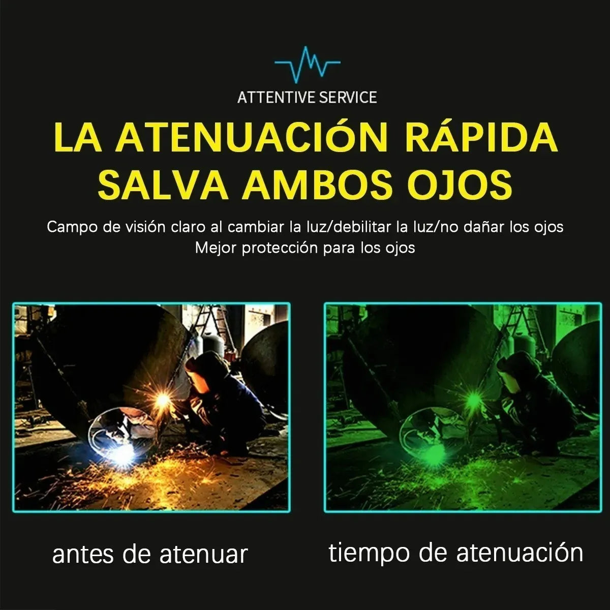 Careta Para Soldar con Oscurecimiento Automático y Pantalla Ajustable - Metacompras