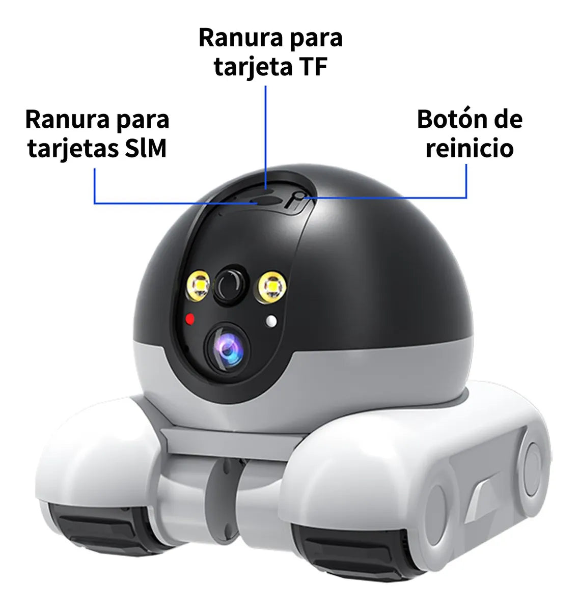 Cámara Robot de Seguridad 1080p con Audio Bidireccional y Wi-Fi