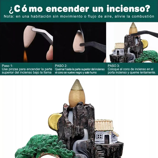 Quemador de Incienso RΓΊstico con 120 Inciensos para Aromatizar tu Hogar
