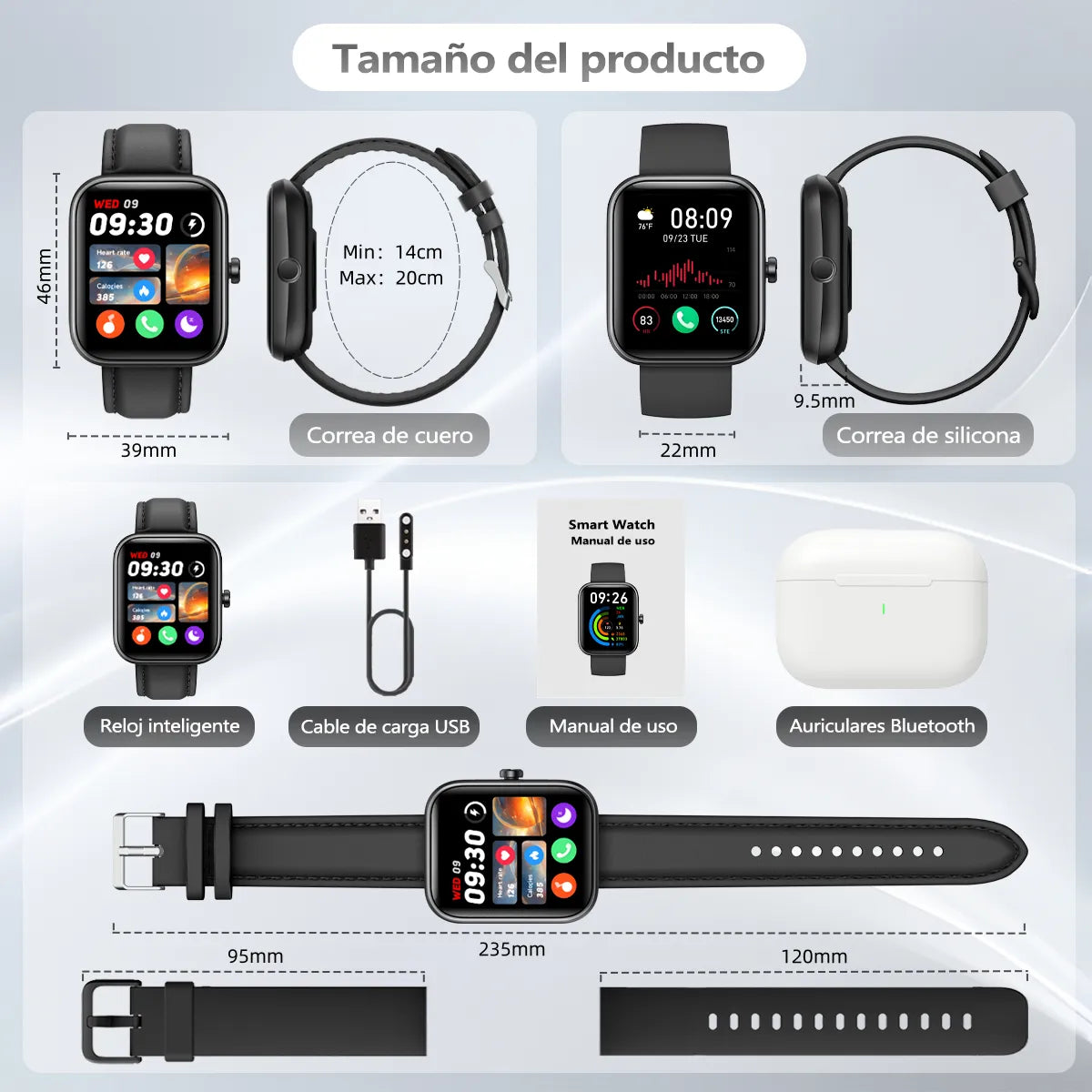 Smartwatch Inteligente Bluetooth con Llamadas y Asistente Alexa - Metacompras