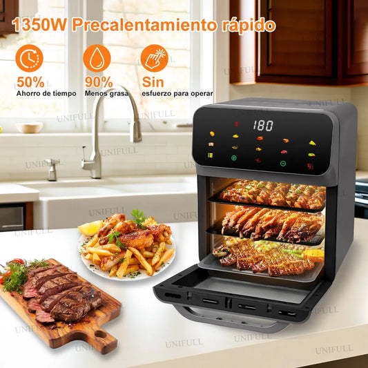 Freidora de Aire Digital Touch 15L - Cocina Saludable y Rápida