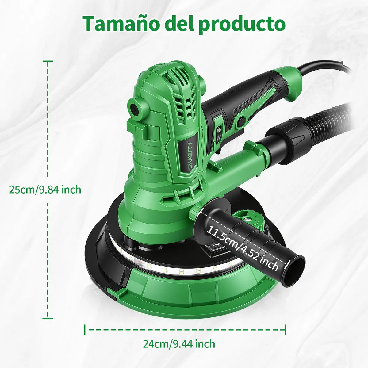 Lijadora Orbital Eléctrica 1500W con 5 Velocidades y 12 Discos - Metacompras