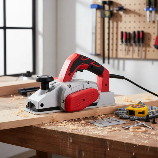 Cepilladora ElΓ©ctrica Profesional para Madera - Kit Completo Rojo - Metacompras