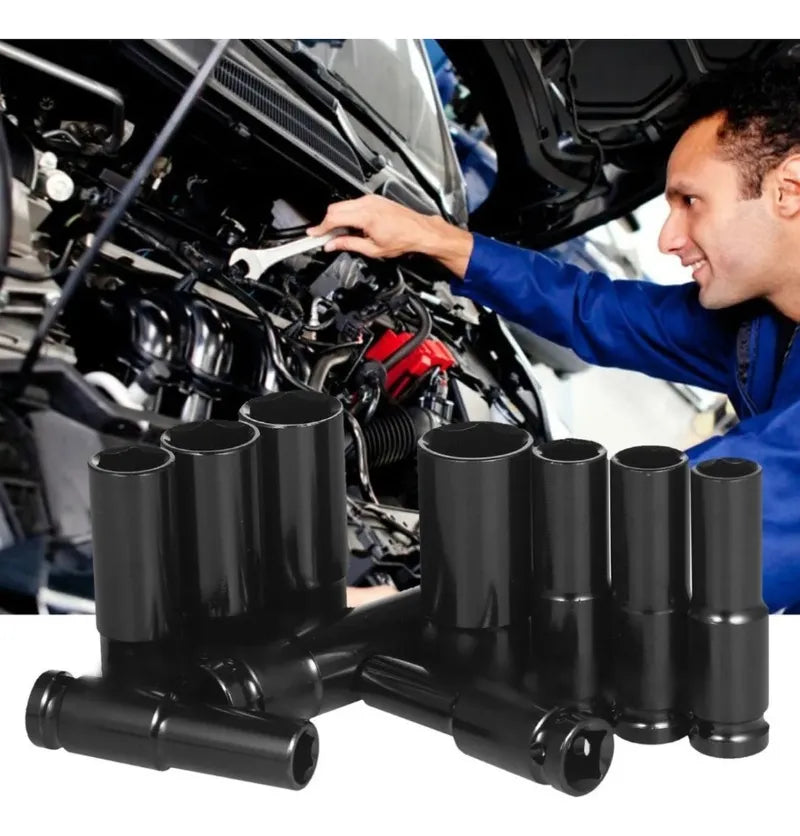 Kit Completo de 10 Piezas de Herramientas Mecánicas con Llave de Impacto 1/2'' - Metacompras