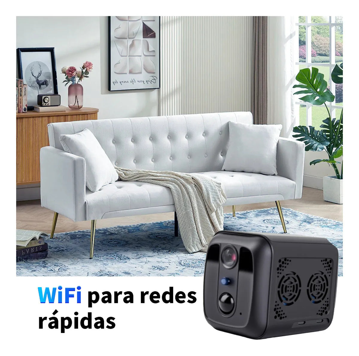 Mini Cámara Espía Wifi Inalámbrica con Infrarrojos para Seguridad Interior - Metacompras