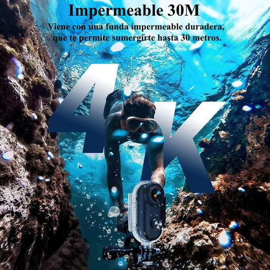 CΓ‘mara de AcciΓ³n 4K Impermeable con Wifi y BaterΓa de 1000mAh