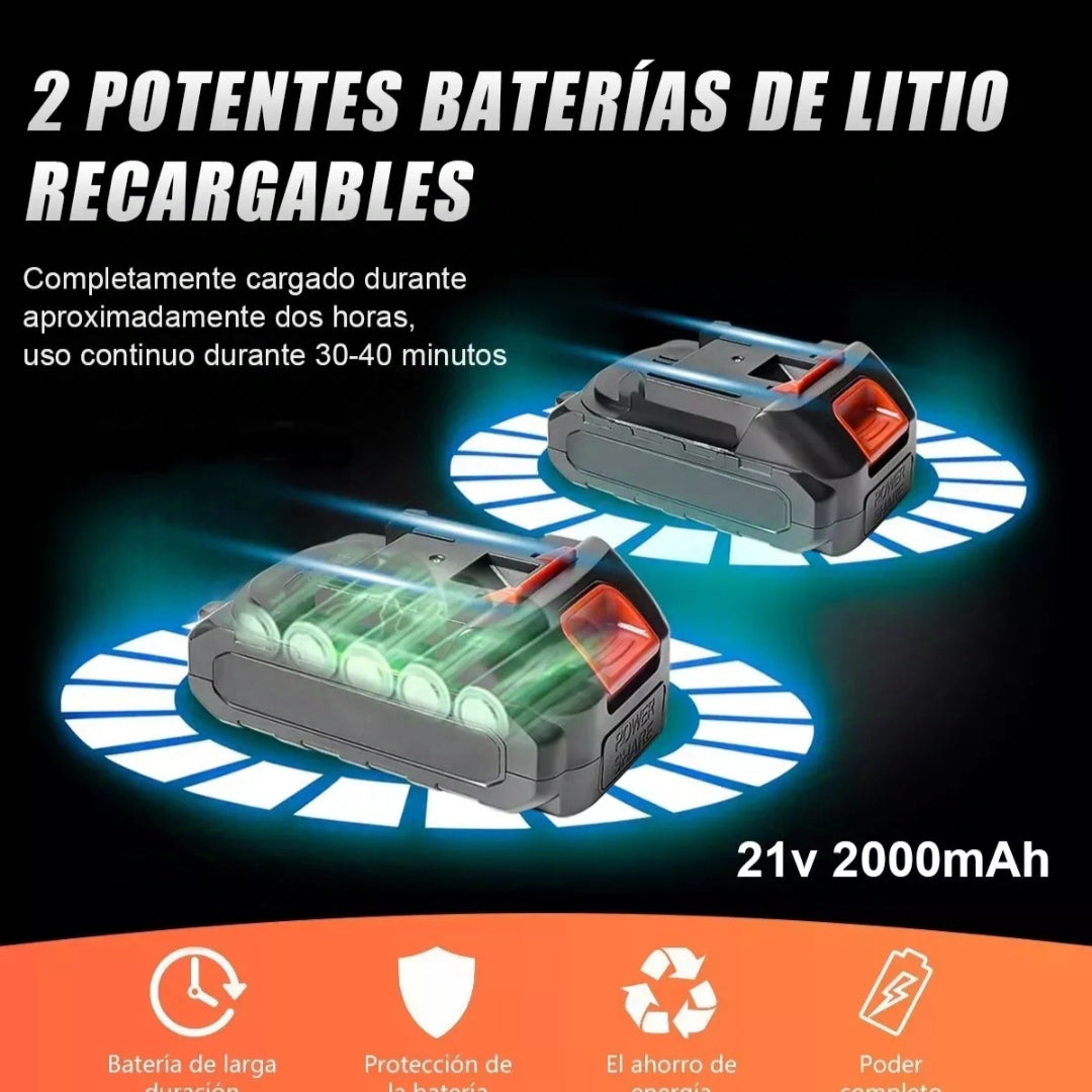 Motosierra Inalámbrica 8” con Luz LED – Corte Fácil y Seguro a Una Mano