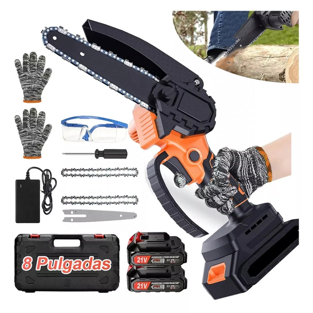 Motosierra Inalámbrica 8” con Luz LED – Corte Fácil y Seguro a Una Mano