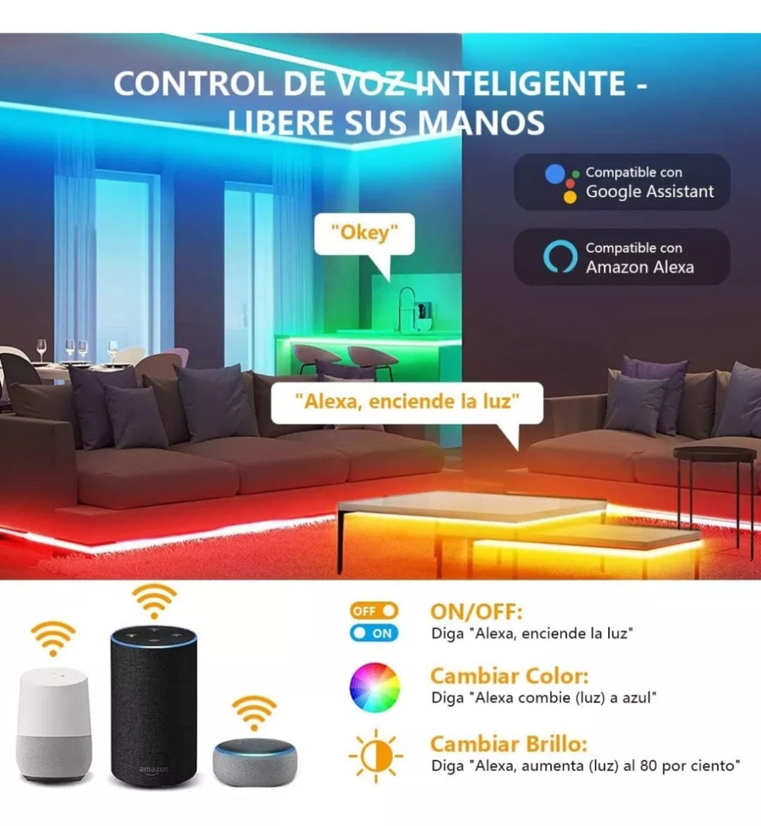 Tira Led RGB 5050 Wifi 20mts - Metacompras