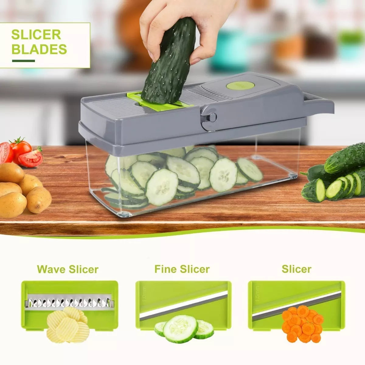 Cortador Rebanador Picador Manual De Verduras Fruta Rallador - Metacompras