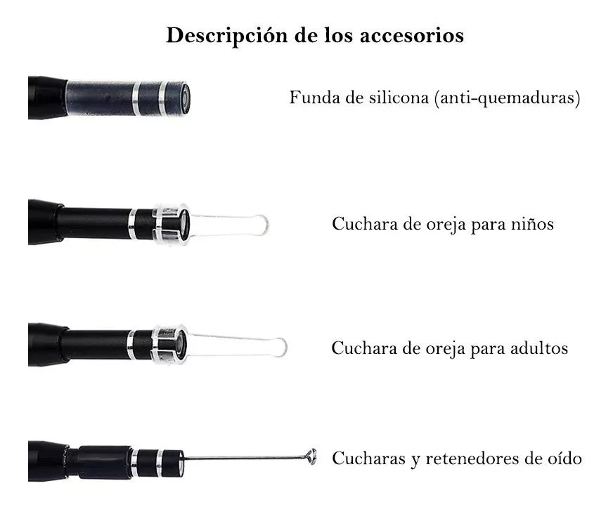 Cámara Endoscopio Del Oídos, Otoscopio Con 6 Led - Metacompras