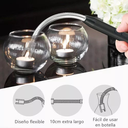 Encendedor Eléctrico Recargable Portátil Usb Para Cocina - Metacompras