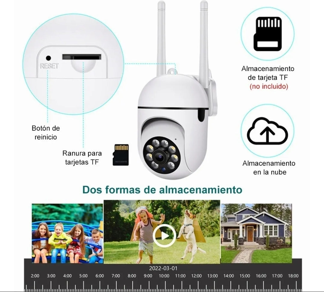 Camara rotatoria PTZ exterior Yi IoT - Metacompras