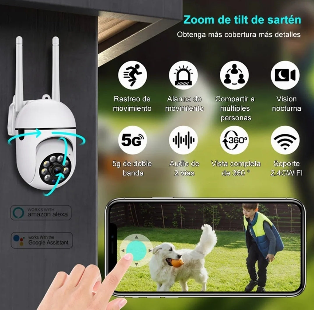 Camara rotatoria PTZ exterior Yi IoT - Metacompras