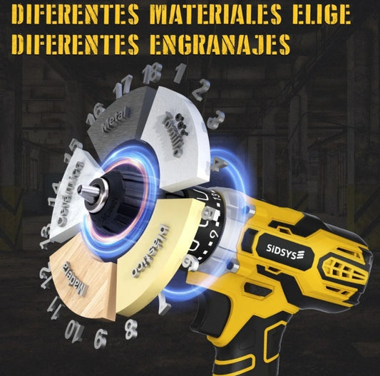 Kit taladro inalámbrico 2 Baterías 21V SD21T0004 - Metacompras