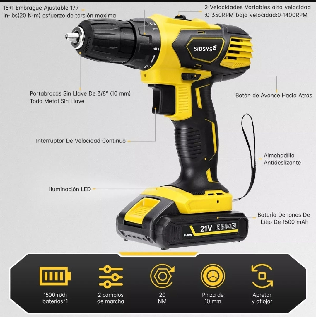 Kit taladro 1 bateria - Metacompras