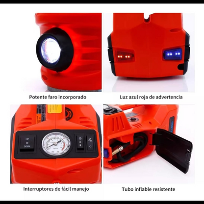 Gato Hidráulico Eléctrico 5 TON - Elevación Rápida y Bomba de Aire 150 PSI
