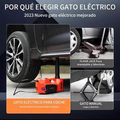 Gato Hidráulico Eléctrico 5 TON - Elevación Rápida y Bomba de Aire 150 PSI