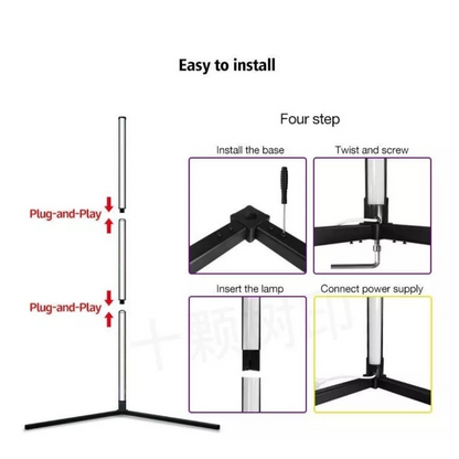 Lámpara LED RGB de Pie Minimalista con Control APP y Modos de Iluminación