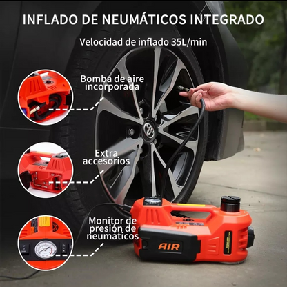 Gato Hidráulico Eléctrico 5 TON - Elevación Rápida y Bomba de Aire 150 PSI