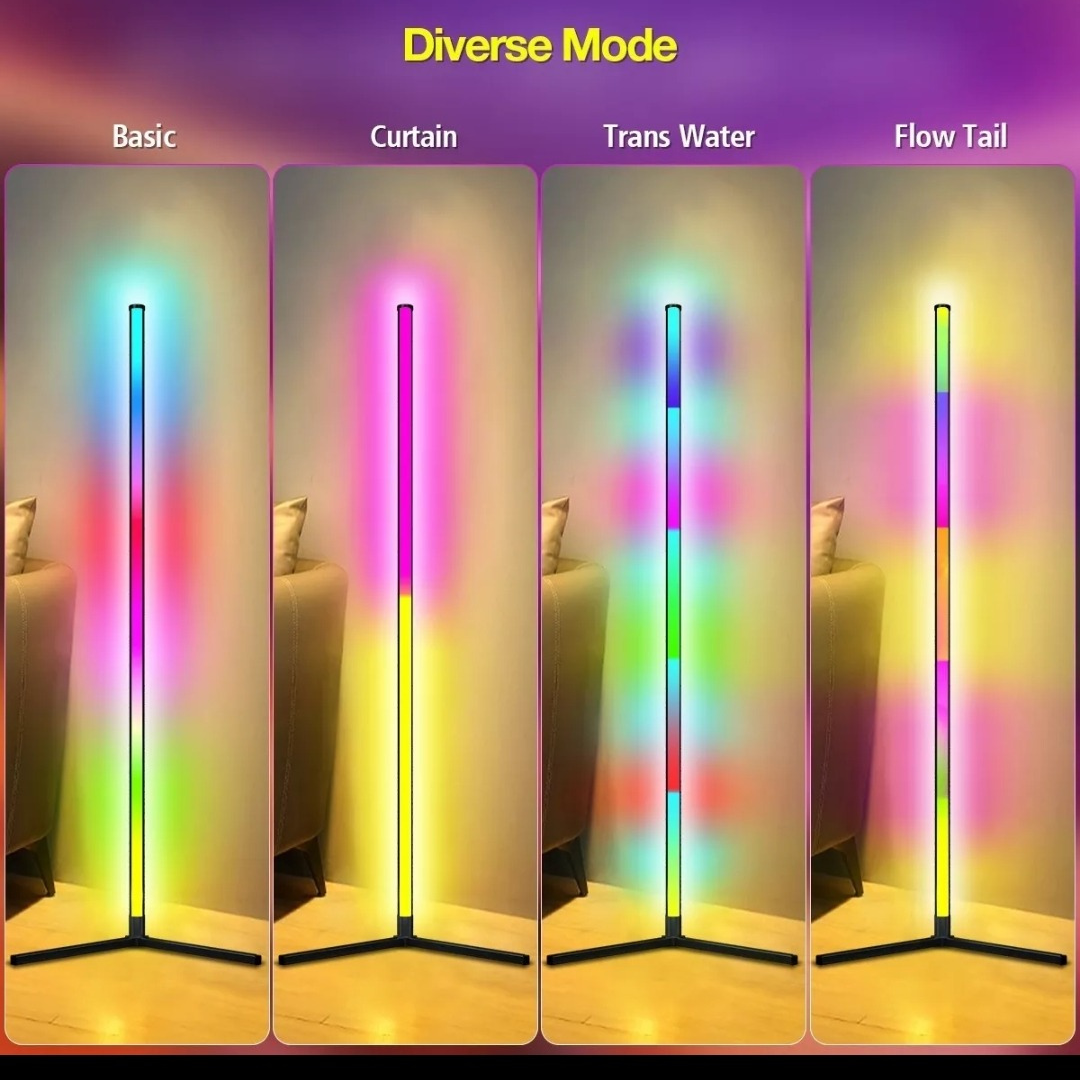 Lámpara LED RGB de Pie Minimalista con Control APP y Modos Personalizables - Metacompras
