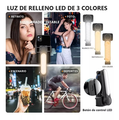 Estabilizador Gimbal Con Luz Led Remoto Para Celular - Metacompras