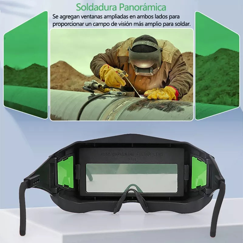 Careta Electronica Soldar Ventana Lateral Automática Lentes - Metacompras