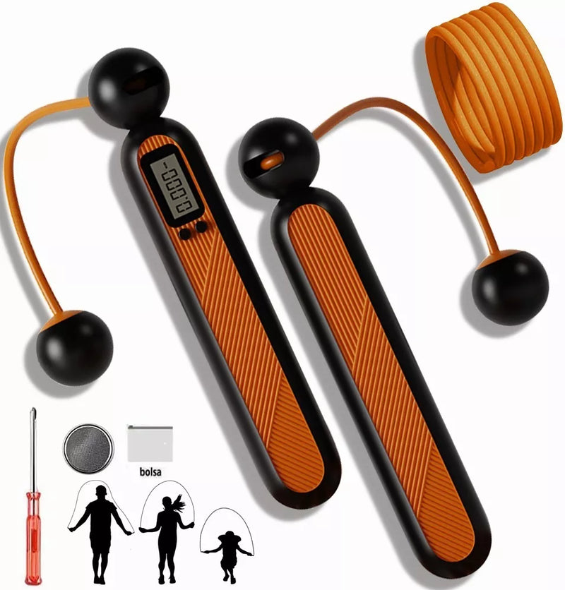 Cuerda Para Saltar Con Contador Y Cálculo Ajustable 2 En 1 - Metacompras
