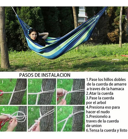 Hamacas Paraguaya Camping Al Aire Libre Doble - Metacompras