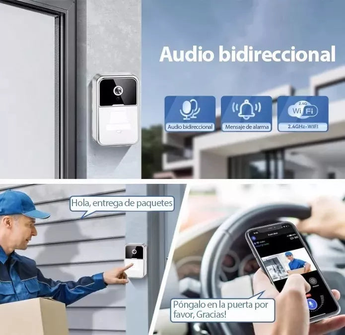 Smart Home Wifi Video Doorbell Con Detector De Movimiento M6 - Metacompras