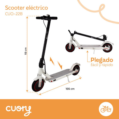 Scooter Eléctrico Plegable con Bluetooth - Velocidad 32 km/h y 350W