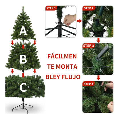 Árbol de Navidad 1.8M con 900 Ramas Frondosa Fantástica