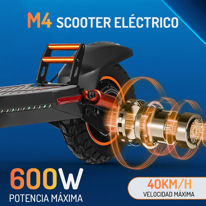 Scooter Eléctrico Plegable M4 600W | Autonomía de 30 km y 45 km/h