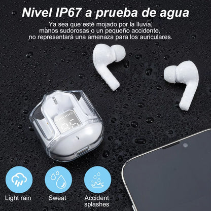 Auricular Audífonos Inalámbricos Bluetooth De Transparente - Metacompras