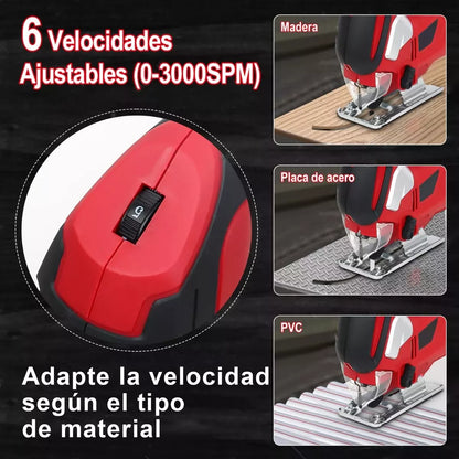 Sierra Caladora Profesional 850w Con 6 Velocidades Y Láser - Metacompras