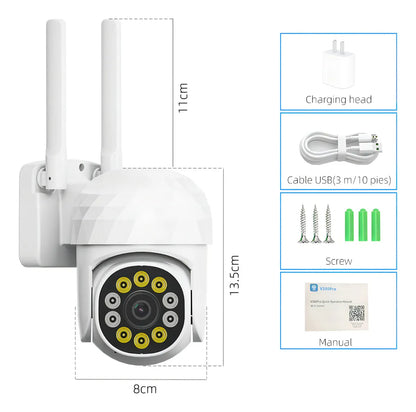 Camara WiFi V380 Pro - Visión 360° con Detección de Movimiento, Resistente al Agua - Metacompras