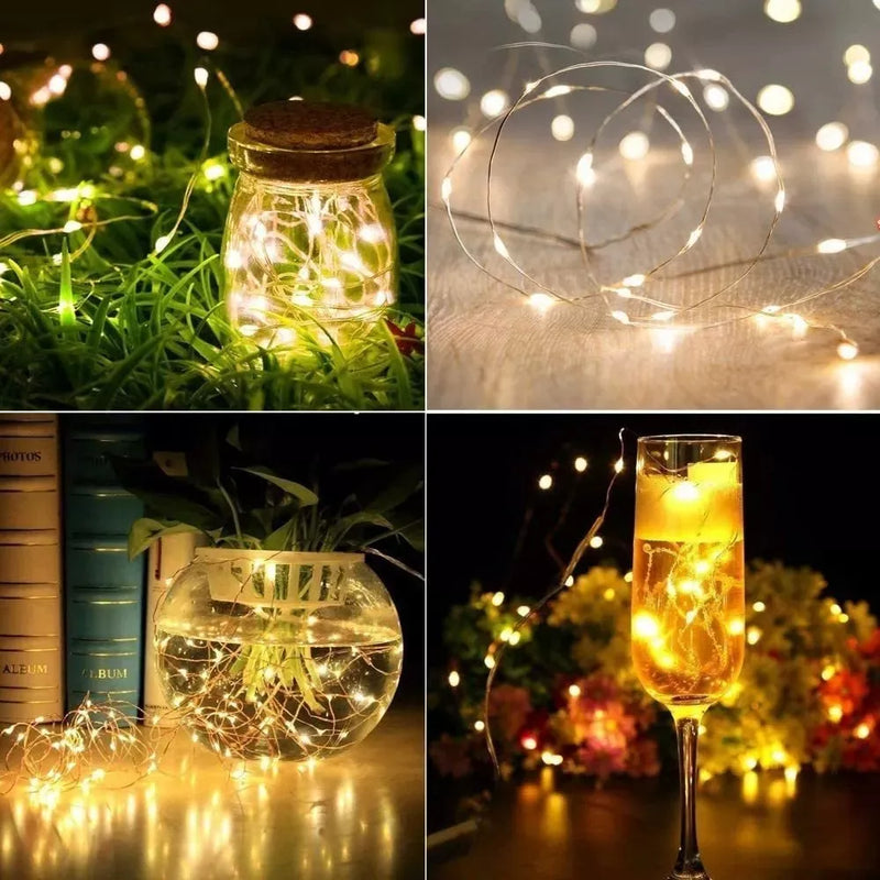 Led Solar Cadena Luces Navidad Decoración Exterior 20m 200led - Metacompras