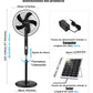Ventilador Recargable Solar de Pie con Control Remoto 16'' - Eficiencia Energética
