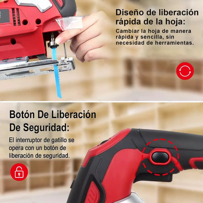 Sierra Caladora Profesional 850w Con 6 Velocidades Y Láser - Metacompras