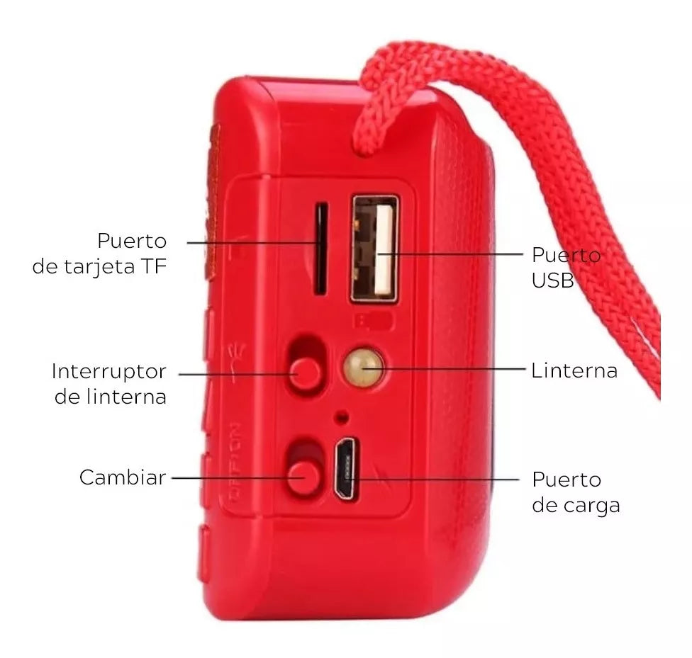 Bocina Lampara Portatil Carga Panel Solar Bluetooth Radio - Metacompras