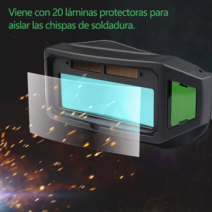 Careta Electronica Soldar Ventana Lateral Automática Lentes - Metacompras