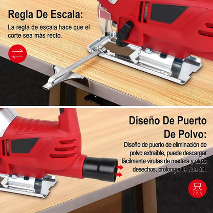 Sierra Caladora Profesional 850w Con 6 Velocidades Y Láser - Metacompras