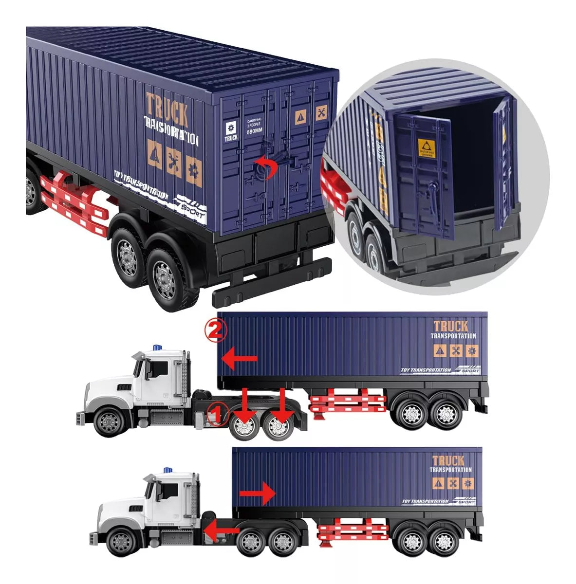 Camión de Carga RC 1/12 - Alta Potencia y Diversión Duradera