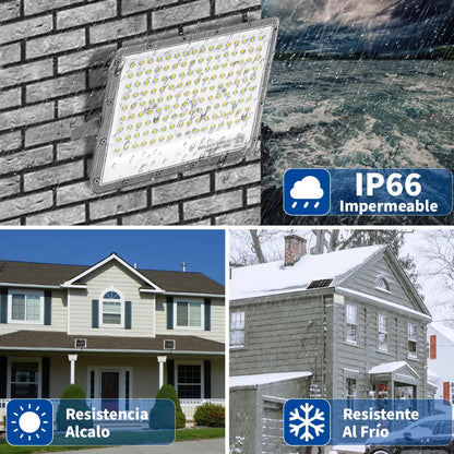 Reflector Solar Led Exterior 200w Con Control Remoto R42w200 - Metacompras