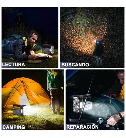 Lampara Táctica 15000 Lm 8led Recargable Solar Usb - Metacompras