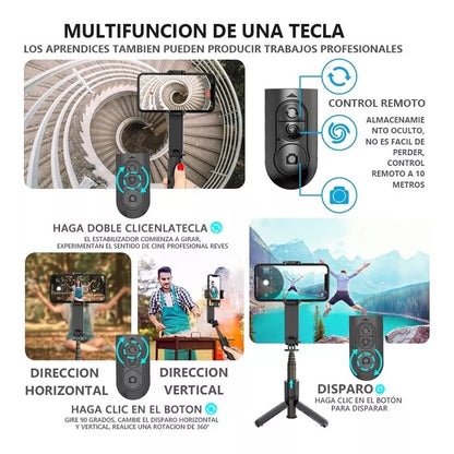 Estabilizador Gimbal Con Luz Led Remoto Para Celular - Metacompras