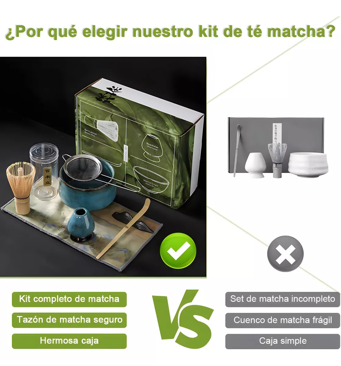 Set Completo de Té Matcha Japonés con Batidor y Tazón – Experiencia Ceremonial Auténtica - Metacompras