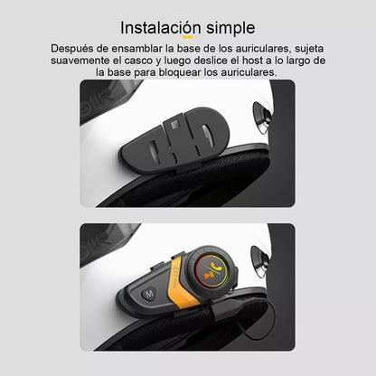 Auriculares Bluetooth Para Casco De Motocicleta 1200mah - Metacompras