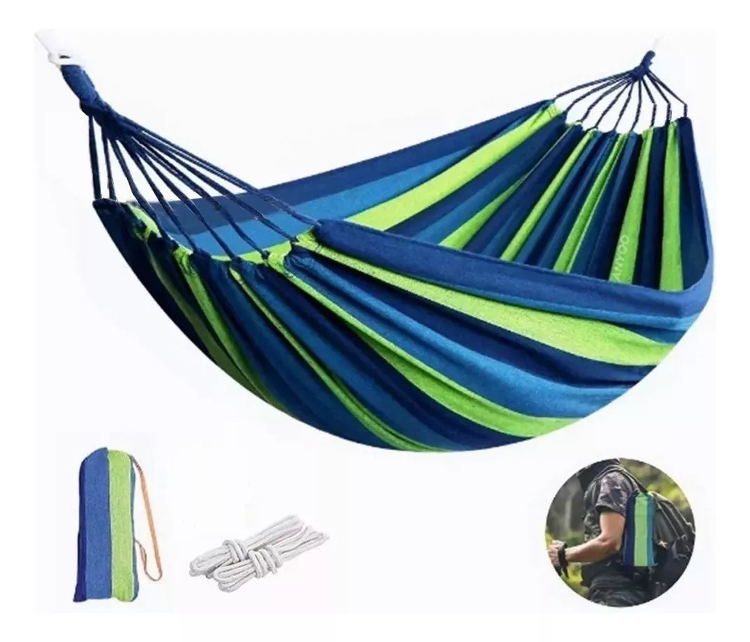 Hamaca Paraguaya Doble Portátil - Comodidad y Seguridad para Camping
